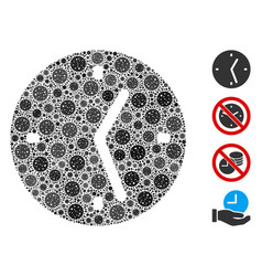 Clock Collage Covid19 Virus Icons