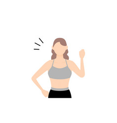 Gym Instructor Woman Encouraging With Gut Pose