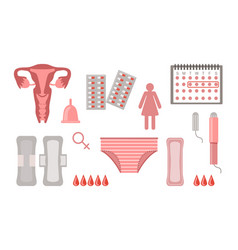 Menstruation Flat Icon Collection