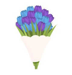 Beautiful Flowers Bouquet Icon Cartoon