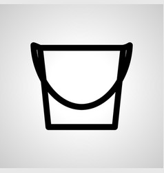 Bucket Line Icon Linear Outline Icon