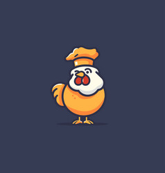 Chicken Chef Logo Template Cute Cartoon