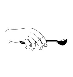 Linear With A Hand Holding A Spoon