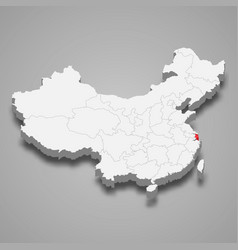 Province Location Within China 3d Map