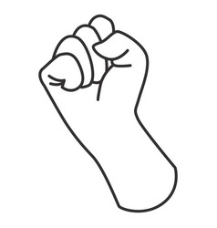 Raised Fist Hand Sign Stroke