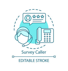 Survey Caller Concept Icon Call Center Agent Idea