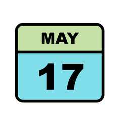 May 17th Date On A Single Day Calendar