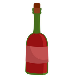 Bottle Red Wine On A White Background