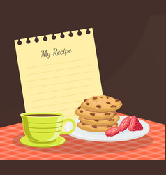 Cookie Recipe Blank Card Or Sheet Template