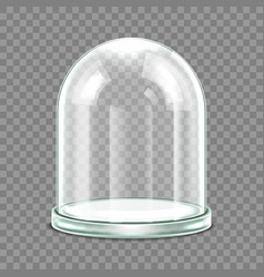 Glass Dome With Tray Isolated On White