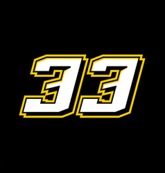 Sport Racing Number 33 Logo Design