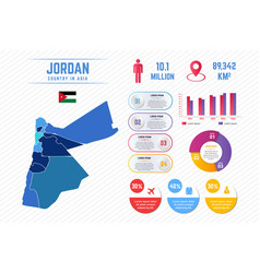 Colorful Jordan Map Infographic Template