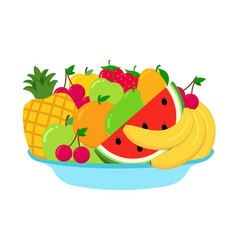 Fruit In Plate Healthy Organic Food Sweet