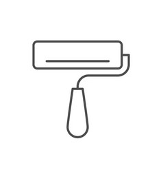 Paint Roller Line Outline Icon