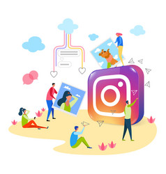 Creative Instagram Social Media Concept Flat