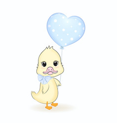 Cute Duck And Heart Balloon