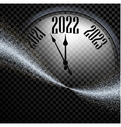 Half Hidden New Year Clock Showing 2022