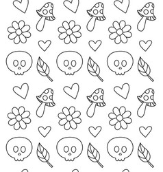 Seamless Pattern Of Halloween Groovy