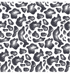 Seamless Pattern With Hand Drawn Cow Skin