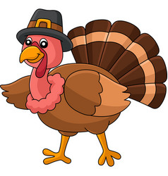 Thanksgiving Turkey Pilgrim Hat Cartoon Clipart