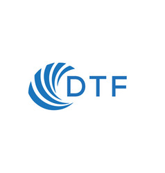 Dtf Letter Logo Design On White Background