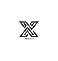 Line Art Letter X Simple Shape Minimalist