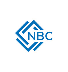 Nbc Letter Logo Design On White Background