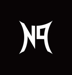 Np monogram logo with hexagon shape and line Vector Image