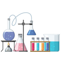 Science Logo Banner With Lab Tools And Equipment