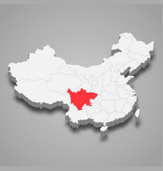 Province Location Within China 3d Map