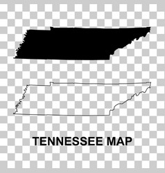 Set Of Tennessee Map Shape United States