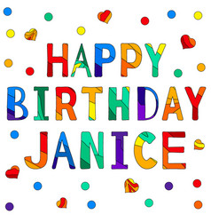 Happy Birthday Janice Fun Text