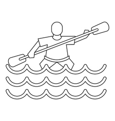 Kayak Slalom Icon Simple Style