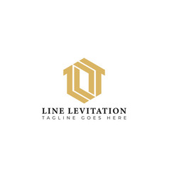 Abstract Initial Letter L Or Ll Logo In Gold Color