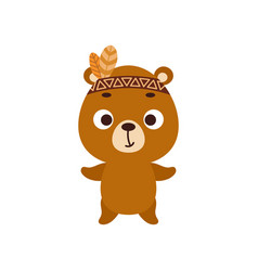 Cute Tribal Bear Wild And Free Cartoon Animal