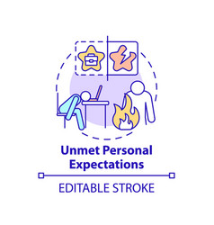 Unmet Personal Expectations Concept Icon