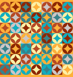 60s 70s Style Geometric Seamless Pattern Mid