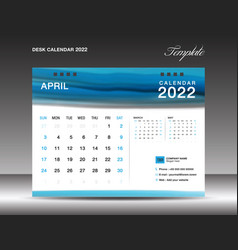 Desk Calender 2022- April Month-calendar Design