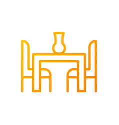 Dining Room Set Pixel Perfect Gradient Linear Icon