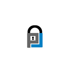 Letter Pj Pl Lock And Security Logo Design