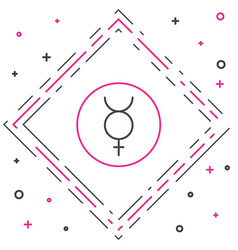 Line Ancient Astrological Symbol Of Mercury Icon