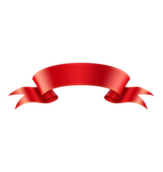 Mockup Red Ribbon Realistic On White