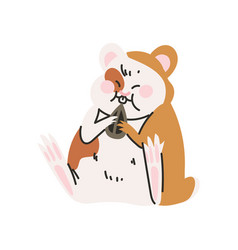 Pet Hamster Eating