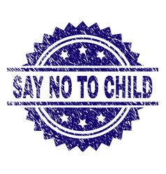 Scratched Textured Say No To Child Stamp Seal