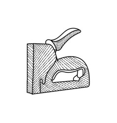 Stapler Cutting Line Art Design