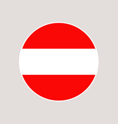 Austria Circle Flag National Isolated