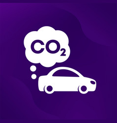 Carbon Emissions Of A Car Or Transport Icon