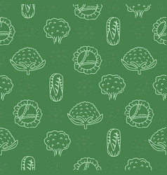 Different Types Of Cabbage Seamless Pattern