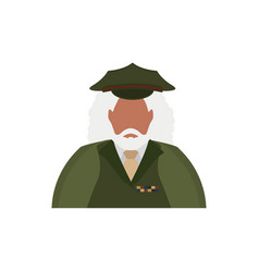 Elderly Veteran In Green Uniform Icon