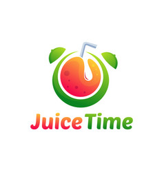 Juice Logo With Clock Concept